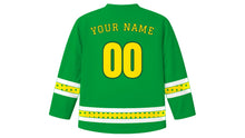 Load image into Gallery viewer, Tiradentes Day Original Hockey Jersey in Green, back view with your name and number