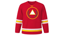 Load image into Gallery viewer, Tiradentes Day Original Hockey Jersey in Red, front view – custom name and number