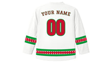 Load image into Gallery viewer, Tiradentes Day Original Hockey Jersey in White, back view with your name and number