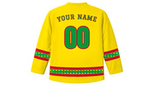 Load image into Gallery viewer, Tiradentes Day Original Hockey Jersey in Yellow, back view with your name and number