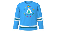 Load image into Gallery viewer, Tiragan Original Hockey Jersey in Aqua Blue, front view – custom name and number