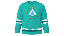 Load image into Gallery viewer, Tiragan Original Hockey Jersey in Turquoise, front view – custom name and number