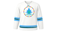 Load image into Gallery viewer, Tiragan Original Hockey Jersey in White, front view – custom name and number