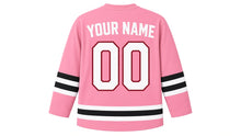 Load image into Gallery viewer, Tokyo Original Hockey Jersey in Pink, back view with your name and number