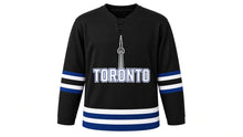 Load image into Gallery viewer, Toronto Original Hockey Jersey in Black, front view – custom name and number