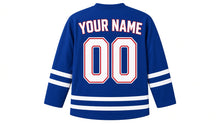 Load image into Gallery viewer, Toronto Original Hockey Jersey in Blue, back view with your name and number