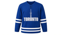 Load image into Gallery viewer, Toronto Original Hockey Jersey in Blue, front view – custom name and number