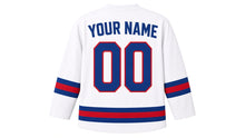 Load image into Gallery viewer, Toronto Original Hockey Jersey in White, back view with your name and number