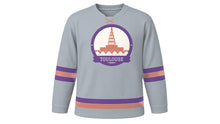 Load image into Gallery viewer, Toulouse Original Hockey Jersey in Aerospace Silver, front view – custom name and number