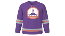 Load image into Gallery viewer, Toulouse Original Hockey Jersey in Toulouse Violet, front view – custom name and number