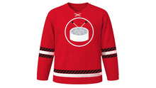 Load image into Gallery viewer, Trinidad and Tobago Independence Day Original Hockey Jersey in Carnival Red, front view – custom name and number