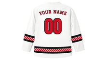 Load image into Gallery viewer, Trinidad and Tobago Independence Day Original Hockey Jersey in White, back view with your name and number