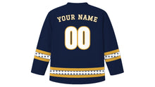 Load image into Gallery viewer, Tsagaan Sar Original Hockey Jersey in Navy, back view with your name and number