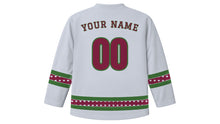 Load image into Gallery viewer, Tu B'Av Original Hockey Jersey in Moonlight Silver, back view with your name and number