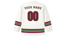 Load image into Gallery viewer, Tu B'Av Original Hockey Jersey in White, back view with your name and number