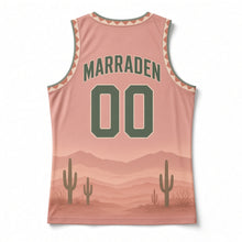 Load image into Gallery viewer, Tucson Desert Mission Original Basketball Jersey in Dusk Rose, back view with your name and number