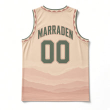 Load image into Gallery viewer, Tucson Desert Mission Original Basketball Jersey in Adobe Sand, back view with your name and number