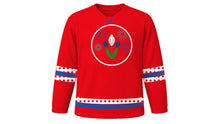 Load image into Gallery viewer, Turkish Republic Day Original Hockey Jersey in Red, front view – custom name and number