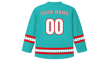 Load image into Gallery viewer, Turkish Republic Day Original Hockey Jersey in Turquoise, back view with your name and number