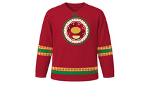 Load image into Gallery viewer, Turkmen Melon Day Original Hockey Jersey in Carpet Red, front view – custom name and number