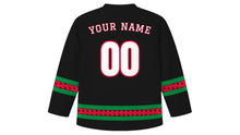 Load image into Gallery viewer, UAE National Day Original Hockey Jersey in Black, back view with your name and number