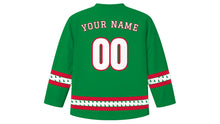 Load image into Gallery viewer, UAE National Day Original Hockey Jersey in Green, back view with your name and number
