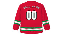 Load image into Gallery viewer, UAE National Day Original Hockey Jersey in Red, back view with your name and number