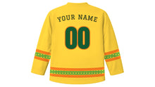 Load image into Gallery viewer, Ugadi Original Hockey Jersey in Yellow, back view with your name and number