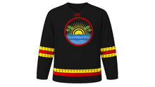 Load image into Gallery viewer, Uganda Independence Day Original Hockey Jersey in Black, front view – custom name and number