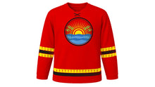 Load image into Gallery viewer, Uganda Independence Day Original Hockey Jersey in Red, front view – custom name and number