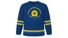 Load image into Gallery viewer, Ukrainian Independence Day Original Hockey Jersey in Navy, front view – custom name and number