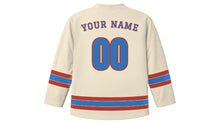 Load image into Gallery viewer, Ulaanbaatar Original Hockey Jersey in Cashmere Cream, back view with your name and number