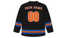 Load image into Gallery viewer, Up Helly Aa Original Hockey Jersey in Black, back view with your name and number