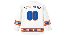 Load image into Gallery viewer, Up Helly Aa Original Hockey Jersey in White, back view with your name and number