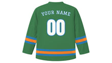 Load image into Gallery viewer, Valencia Original Hockey Jersey in Turia Green, back view with your name and number