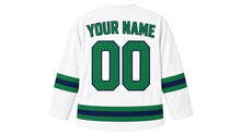 Load image into Gallery viewer, Vancouver Original Hockey Jersey in White, back view with your name and number
