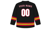 Load image into Gallery viewer, Vanuatu Independence Day Original Hockey Jersey in Black, back view with your name and number