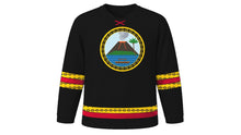 Load image into Gallery viewer, Vanuatu Independence Day Original Hockey Jersey in Black, front view – custom name and number