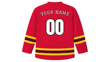 Load image into Gallery viewer, Vanuatu Independence Day Original Hockey Jersey in Red, back view with your name and number