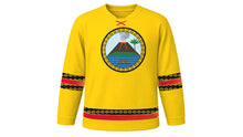 Load image into Gallery viewer, Vanuatu Independence Day Original Hockey Jersey in Yellow, front view – custom name and number