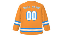 Load image into Gallery viewer, Vardavar Original Hockey Jersey in Apricot, back view with your name and number