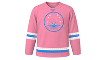 Load image into Gallery viewer, Vardavar Original Hockey Jersey in Rose Pink, front view – custom name and number
