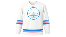 Load image into Gallery viewer, Vardavar Original Hockey Jersey in White, front view – custom name and number