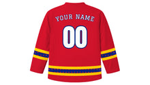 Load image into Gallery viewer, Venezuelan Independence Day Original Hockey Jersey in Red, back view with your name and number
