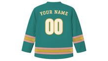 Load image into Gallery viewer, Venice Original Hockey Jersey in Lagoon Teal, back view with your name and number