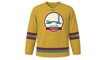Load image into Gallery viewer, Venice Original Hockey Jersey in Murano Gold, front view – custom name and number