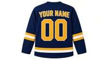 Load image into Gallery viewer, Vesak Original Hockey Jersey in Navy, back view with your name and number