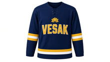 Load image into Gallery viewer, Vesak Original Hockey Jersey in Navy, front view – custom name and number