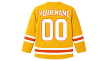 Load image into Gallery viewer, Vesak Original Hockey Jersey in Yellow, back view with your name and number