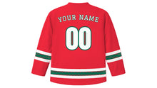 Load image into Gallery viewer, Victory Day Bangladesh Original Hockey Jersey in Red, back view with your name and number